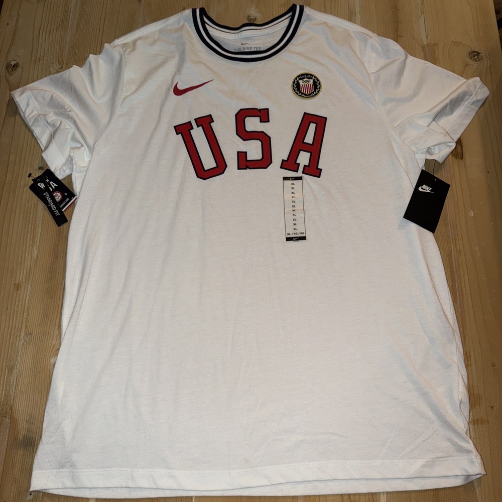 Nike Men's T-shirt w/ Swoosh Olympics USA - Crew Neck - Size SNew‎ with Tags